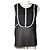 Top sin mangas de algodón negro Chanel