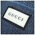 Sciarpa in lana a spina di pesce con logo GUCCI blu marrone - vista 8