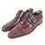 Berluti Leder-Einzelmonk-Schnürschuhe Bordeaux