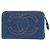 Vanity Pochette cosmetica in denim Chanel Blu