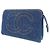 Vanity Pochette cosmetica in denim Chanel Blu - vista 2