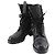 Botas de cuero Chanel negras Negro
