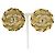 Orecchini Chanel Coco Mark placcati in oro con strass D'oro