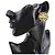 Orecchini Chanel Coco Mark placcati in oro con strass D'oro - vista 2