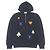 Hermès Sudadera con media cremallera H Logo de cachemira Hermes azul marino