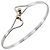 Tiffany & Co Bracciale doppio cuore con gancio e occhiello in argento/oro di Tiffany