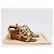 Sandali con zeppa in pelle e legno Louis Vuitton D'oro - vista 5