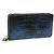 Louis Vuitton Crocodile Zippy Wallet Padlock N81607 Blue
