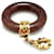 Ring Hermès Anello per sciarpa Hermes Marrone Oro Legno