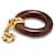 Ring Hermès Anello per sciarpa Hermes Marrone Oro Legno - vista 3