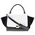 Céline Borsa Celine Trapeze in pelle scamosciata nera e bianca Nero - vista 10