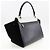 Céline Borsa Celine Trapeze in pelle scamosciata nera e bianca Nero - vista 3