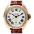 Relógio automático Clé de Cartier com mostrador prateado Rosa