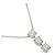 Autre Marque Platin-Diamant 3P-Halskette Silber