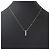 Autre Marque Platin-Diamant 3P-Halskette Silber - Ansicht 2