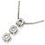 Autre Marque Platin-Diamant 3P-Halskette Silber - Ansicht 3