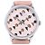 Relógio de quartzo em aço inoxidável e couro Coach Heart Rosa