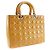 Borsa a mano Lady Dior in pelle verniciata Arancione - vista 3
