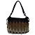 Hogan Sac à main en daim à paillettes marron et beige