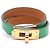 Hermès Bracciale Mini Kelly in bambù Hermes placcato oro Verde