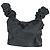 Loveshackfancy plissiertes gerafftes Off-Shoulder-Crop-Top aus schwarzem Polyester