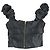 Loveshackfancy plissiertes gerafftes Off-Shoulder-Crop-Top aus schwarzem Polyester - Ansicht 2