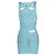 Abito mini in bandage con ritagli Herve Leger in rayon blu - vista 3