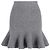 Falda trompeta mini de lana gris de cintura alta de Jil Sander
