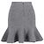 Falda trompeta mini de lana gris de cintura alta de Jil Sander - vista 3