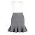 Falda trompeta mini de lana gris de cintura alta de Jil Sander - vista 4