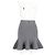 Falda trompeta mini de lana gris de cintura alta de Jil Sander - vista 6