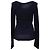 Gucci Strickpullover mit V-Ausschnitt aus marineblauer Wolle - Ansicht 3