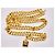 Chanel Vintage Chunky Doppel-Drapierte Parfümflasche Halskette Gürtel Gold hardware - Ansicht 10