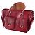 Lancel Elsa Handtasche Rot Baumwollcanvas