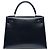 Hermès HERMES Kelly 28 Bag in Navy Blue Leather - 102261 - view 4