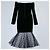 Autre Marque Michelle Mason Schulterfreies Midi-Kleid Schwarz - Ansicht 3