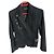 Giacca Ikks Stile Gotico Nera in Cotone e Pelle Nero