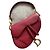 Bolsa de ombro Christian Dior Saddle Vermelha de Couro Vermelho