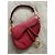 Bolsa de ombro Christian Dior Saddle Vermelha de Couro Vermelho - vista 2