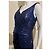 Autre Marque Abendkleid in Mitternachtsblau mit Pailletten von Alfred Angelo mit Schleppe - Ansicht 5