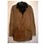 Pierre Cardin Shearling Lammfell Schafsleder Velours brauner Lammy-Mantel, Größe L - Ansicht 5