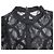 Sandro Paris Vestido Corazón Encaje Cuello Alto Negro - vista 4