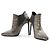 Stivaletti Saint Laurent in pelle dorata D'oro - vista 5