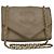 Borsa a spalla CHANEL in pelle di agnello beige oro CC Auth bs19652 D'oro