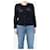 Autre Marque Navy blue cashmere crochet cardigan - size L  ref.1818007