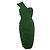 Vestido drapeado verde de Lanvin con un hombro - vista 2