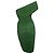 Vestido drapeado verde de Lanvin con un hombro - vista 4