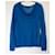Blauer Pullover von Adolfo Dominguez mit Wasserfallausschnitt Größe S  - Ansicht 2