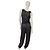 Set John Richmond in seta nera top senza maniche e pantaloni S Nero - vista 10
