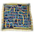 Hermès HERMES Cashmere Silk Shawl Panoplie Equestre Blue Cloth  ref.1825713